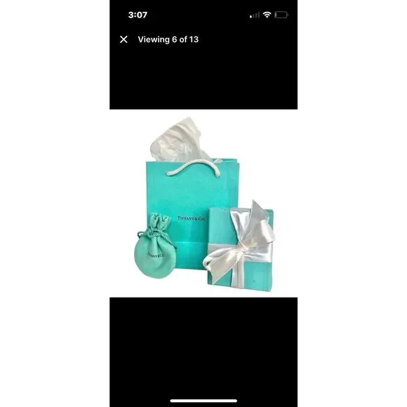 Tiffany & Co Elsa Peretti Full Heart Ring - Silver - sz 7.5 - Picture 8 of 8